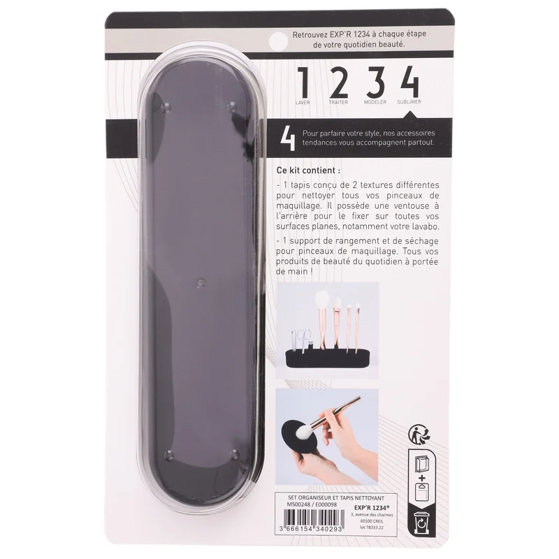 Organisateur pour pinceaux et tapis nettoyant