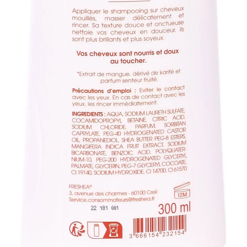 Shampoing nutrition karité et mangue