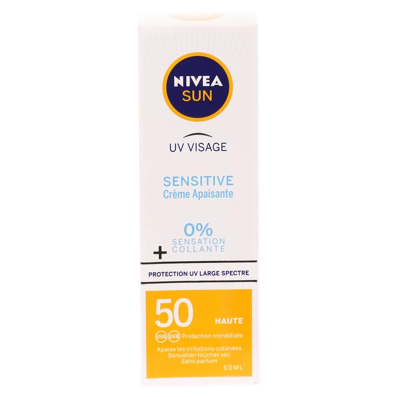 Crème solaire sensitive peaux sensible au soleil SPF50