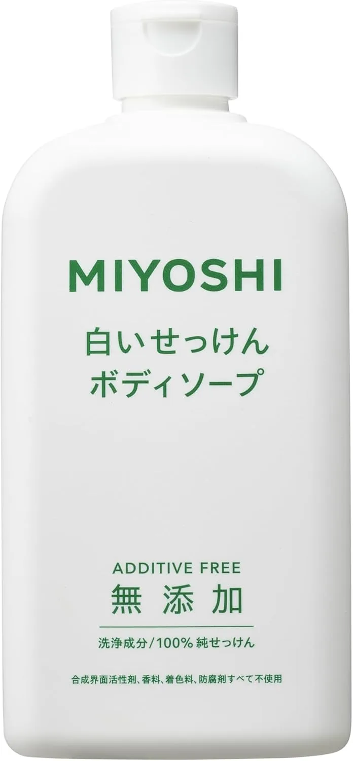 Miyoshi Additive-Free White Body Soap - Natural Cleanser 400ml