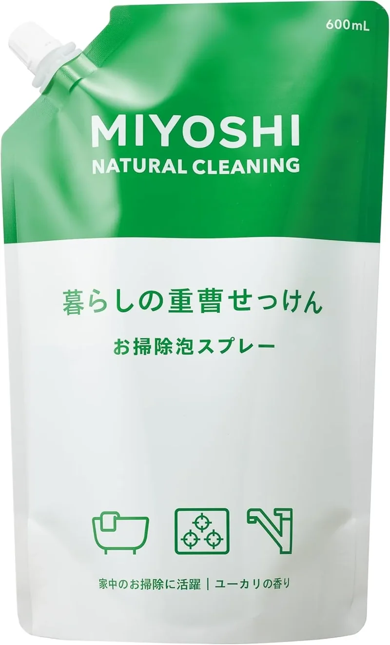 Miyoshi Baking Soda Foam Soap Spray 600ml Spout Bottle