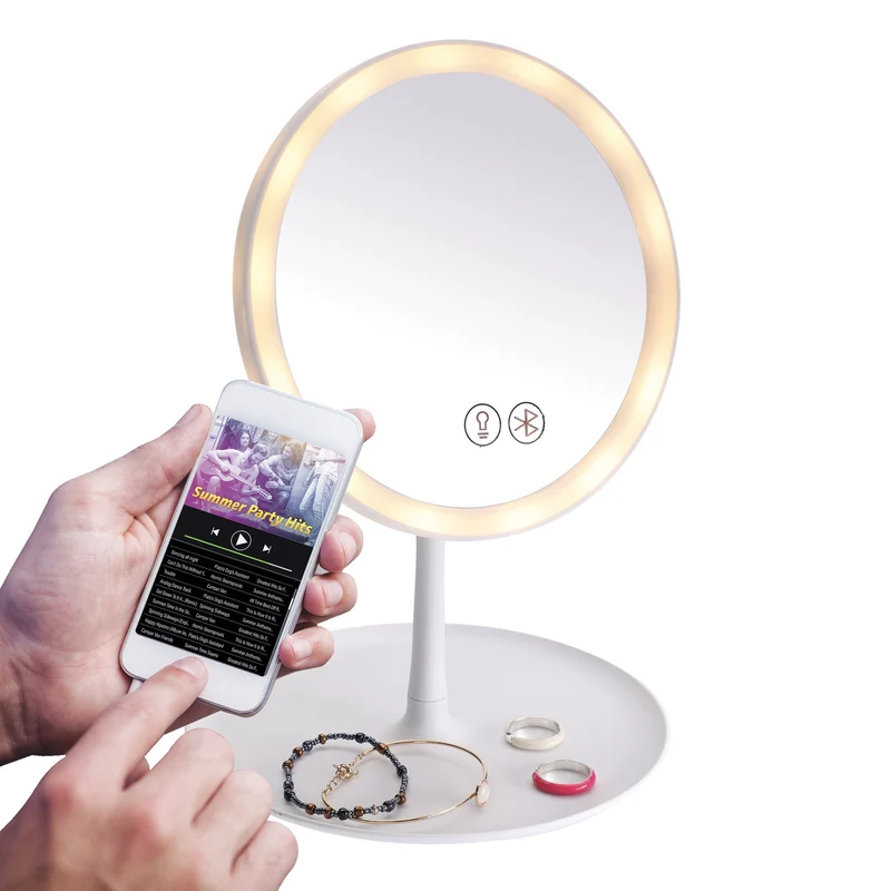 MIROIR ENCEINTE BLUETOOTH LED USB