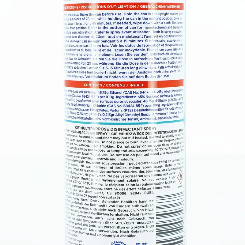 Spray désinfectant multi-surface