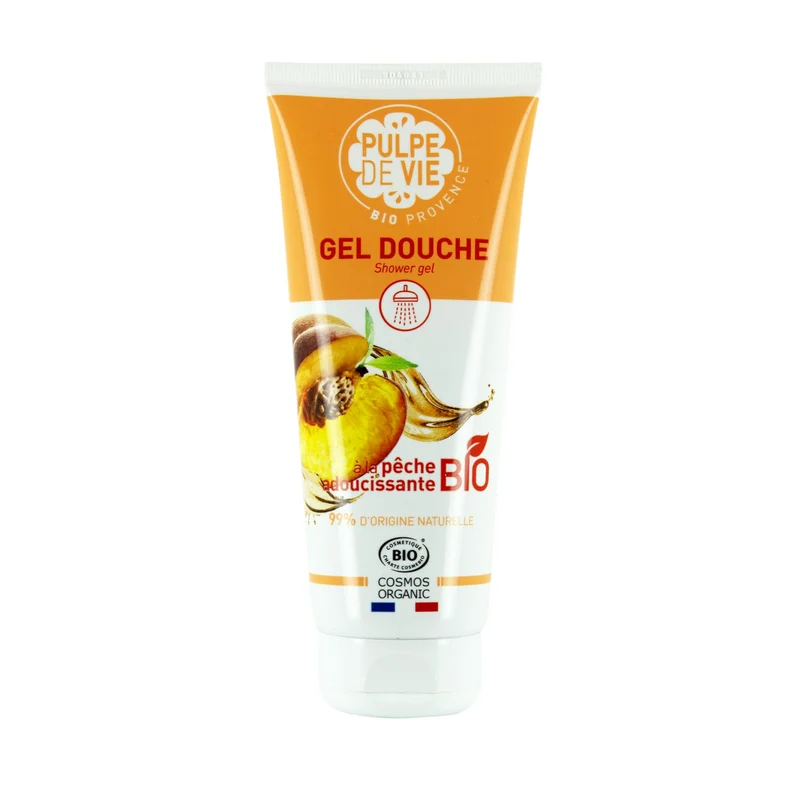 Gel douche adoucissant pêche bio