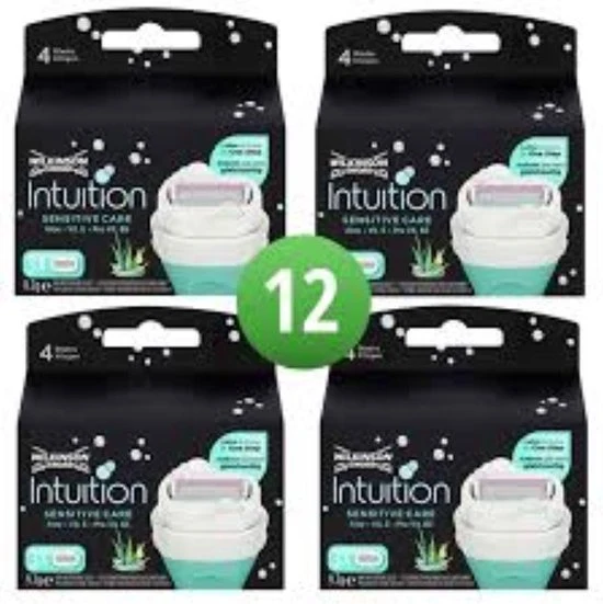 Wilkinson Intuition Sensitive Navul Scheermesjes - Voordeelverpakking 4 x 3 Stuks
