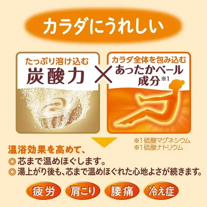 Kao Bub Hinoki Scent Carbonated Medicinal Bath Tablet 860g