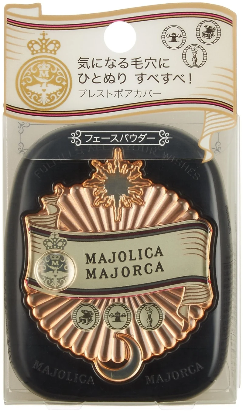 MAJOLICA MAJORCA Pressed Pore Cover Lucent Face Powder with Puff 10 g