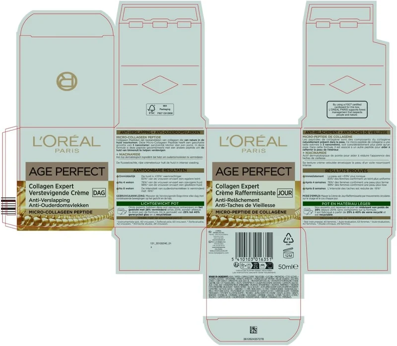 L’Oréal Paris Age Perfect Dagcrème Anti-verslapping en-pigmentvlekken - Rijpe huid - 50ml