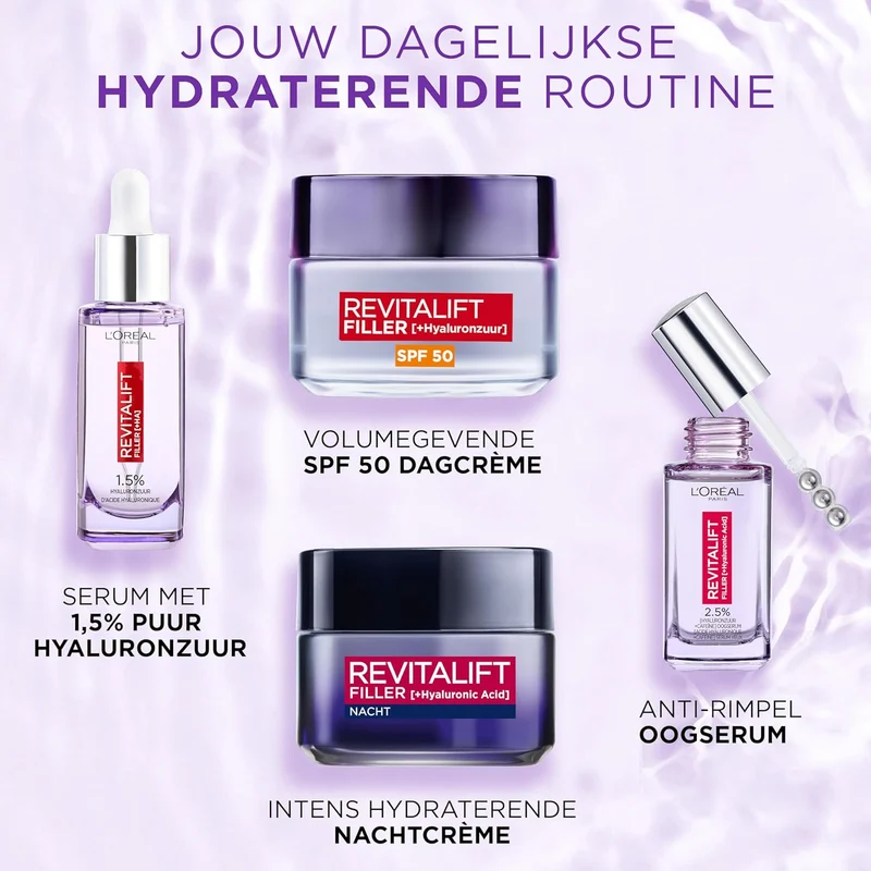 L’Oréal Paris Revitalift Filler Hyaluronzuur Nachtcrème - 50ml