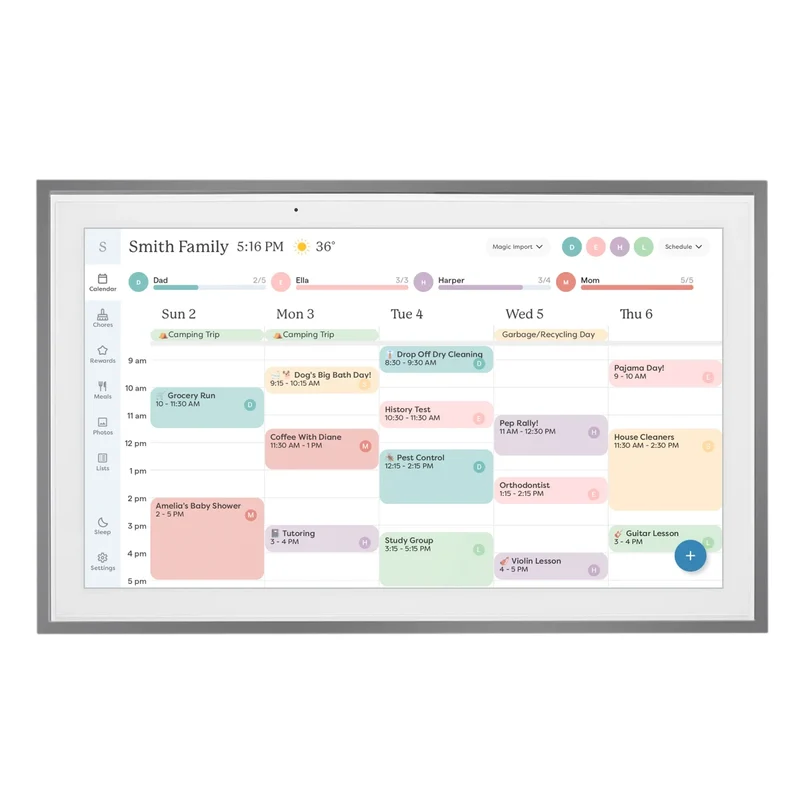 SKYLIGHT - Calendrier Intelligent à Écran Tactile de 15 po *Boite Ouverte*
