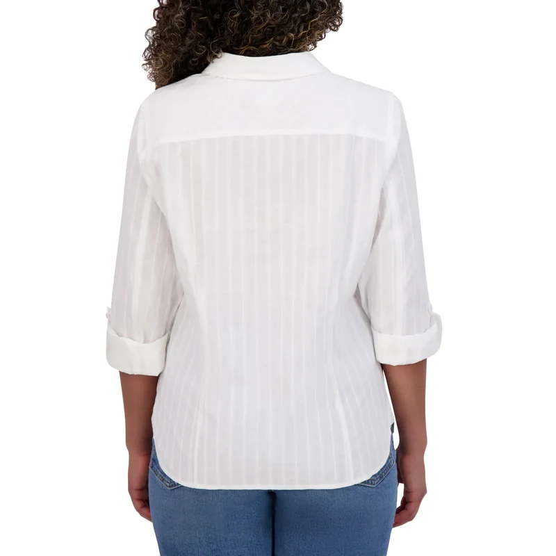 TOMMY HILFIGER - Blouse à Manches Retroussables pour Femme