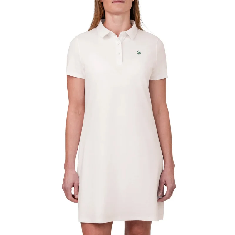 UNITED COLORS OF BENETTON - Robe Polo à Manches Courtes pour Femme