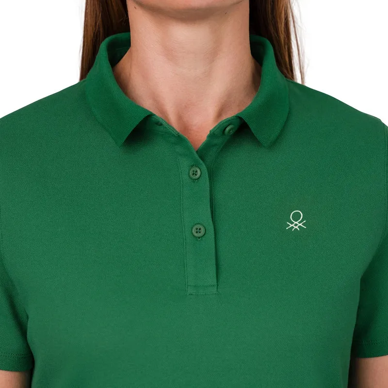 UNITED COLORS OF BENETTON - Robe Polo à Manches Courtes pour Femme