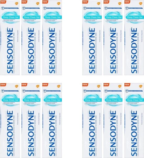 Sensodyne Deep Clean Gel Tandpasta 75ml - 12 Pack Voordeelverpakking