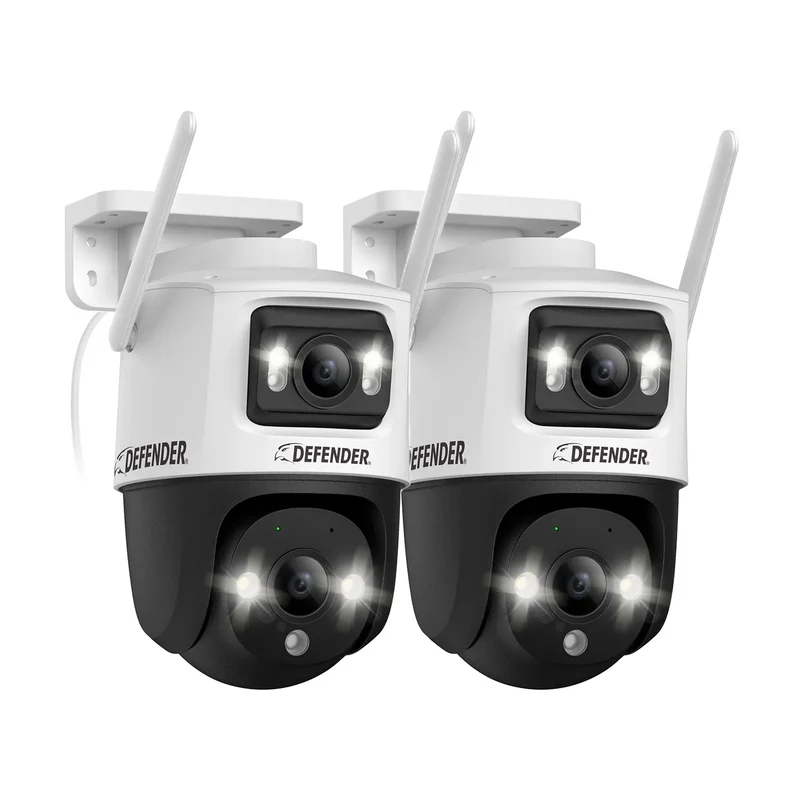 DEFENDER - Ensemble de 2 Caméras de Sécurité Guard Pro 3K+ *Boite Ouverte*