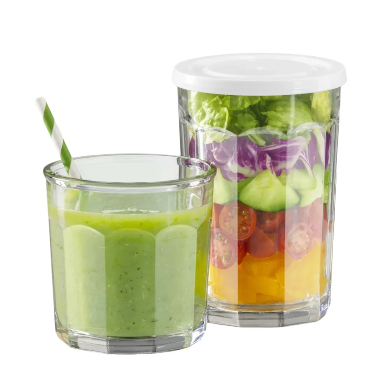 LIBBEY - Ensemble de 8 Verres avec Couvercles Atria