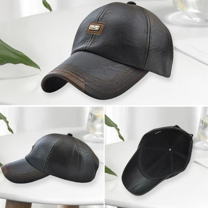 Cappello Unisex in PU Pelle – Regolabile e Isolato Termicamente