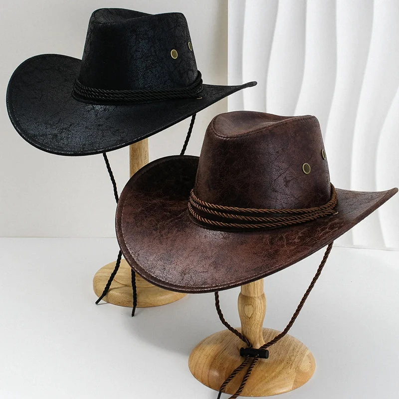 Cappello da Cowboy da Uomo con Visiera Larga