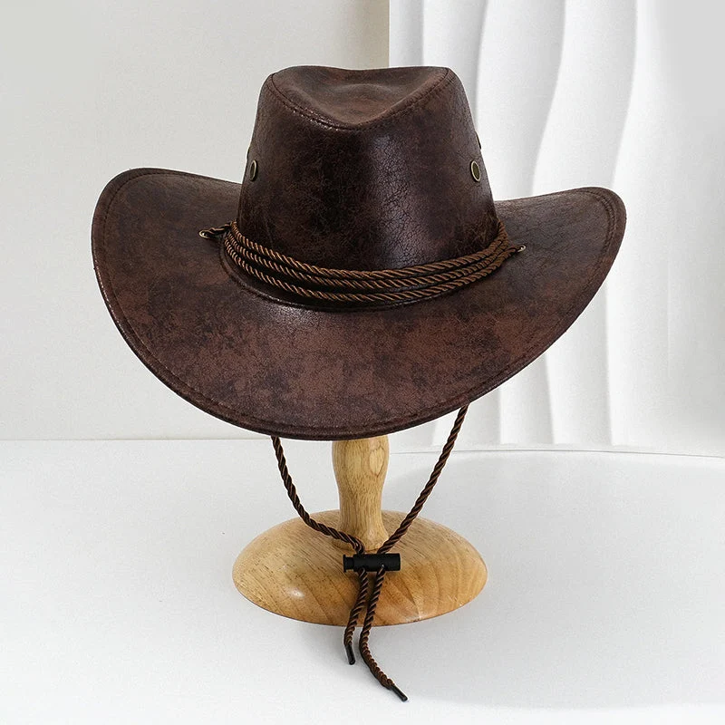 Cappello da Cowboy da Uomo con Visiera Larga