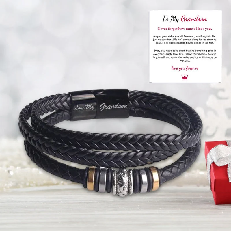 Bracciale Nero Doppio Righe Uomo