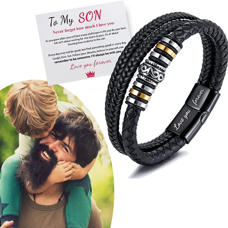 Bracciale Nero Doppio Righe Uomo