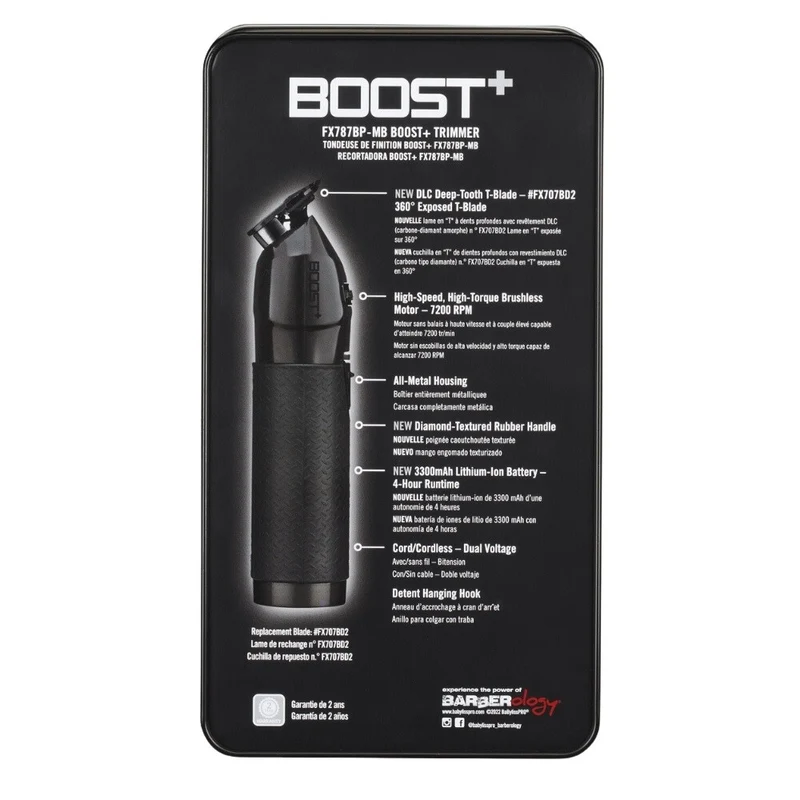Tondeuse de finition sans fil FX787GBP-MB Boost+ - Noir Mat