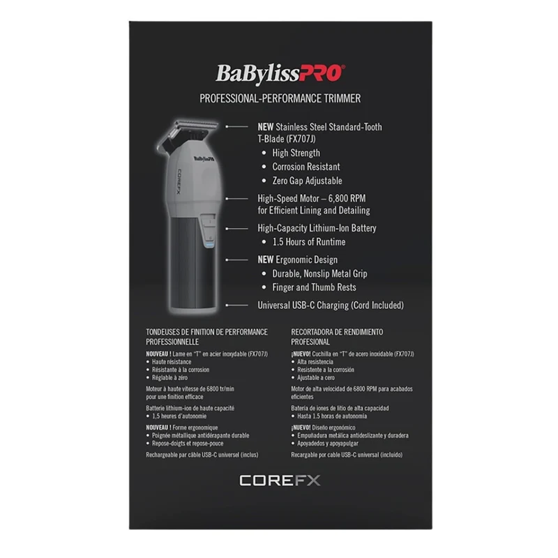 Tondeuse de finition performance professionnelle COREFX "FX76" - Gris