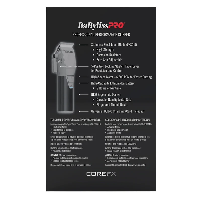 Tondeuse performance professionnelle COREFX "FX86" - Gris