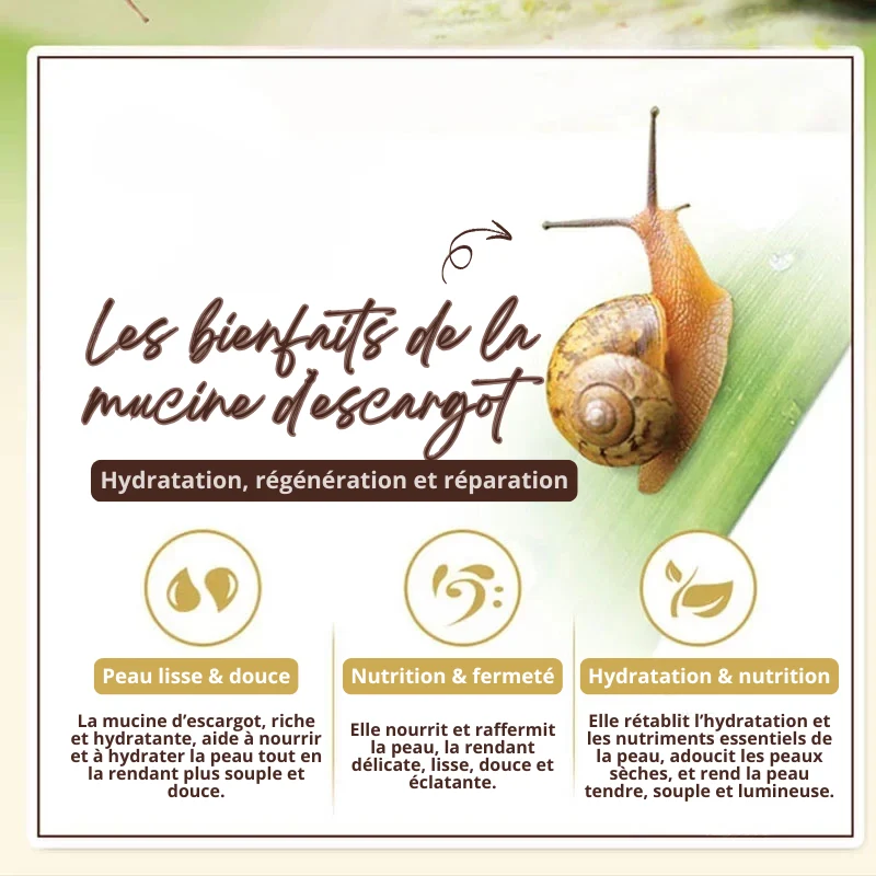 Crème pour le Visage au Collagène & Bave d'Escargot - Sérum Yeux OFFERT