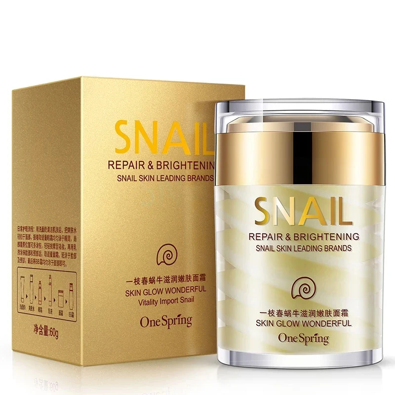 Crème pour le Visage au Collagène & Bave d'Escargot - Sérum Yeux OFFERT