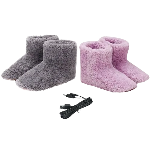 Pantoufles Bottes Chauffantes USB en Peluche Douce