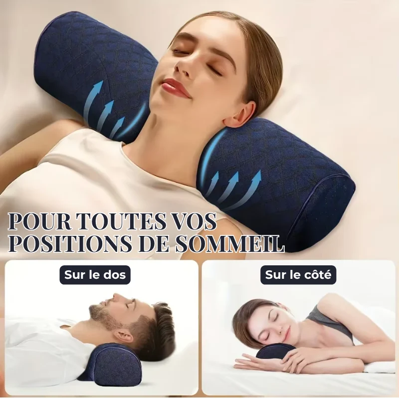 Oreiller Cervical Ergonomique à Mémoire de Forme - Soulage les douleurs