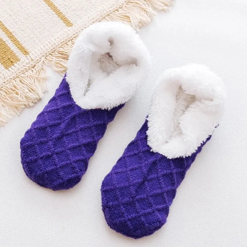 Chaussettes Chaussons Antidérapantes & Doublure Chaude