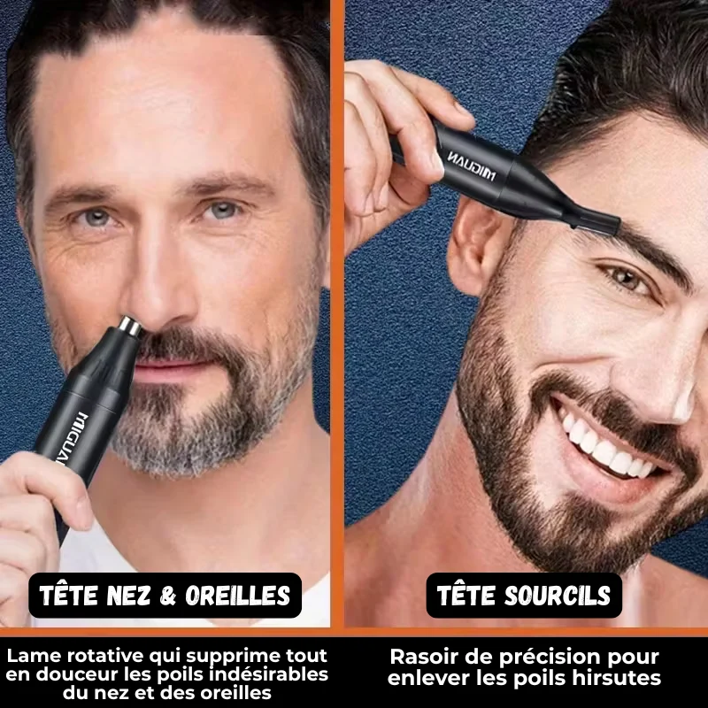 Tondeuse 4 en 1 Rechargeable – Nez, Barbe, Sourcils