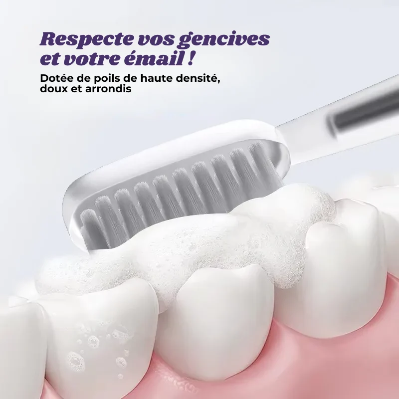 Brosse à Dents Électrique Fine – 4 Têtes Incluses