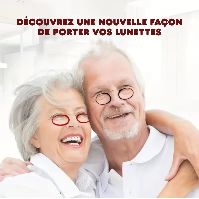 Lunettes de Vue SLIM Sans Branches Pince-Nez - Étui OFFERT