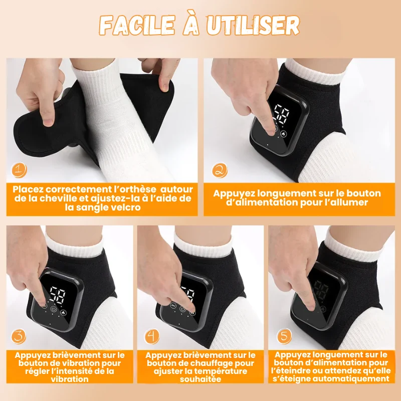 Orthèse Chauffante et Massante Cheville – Rechargeable & Confort