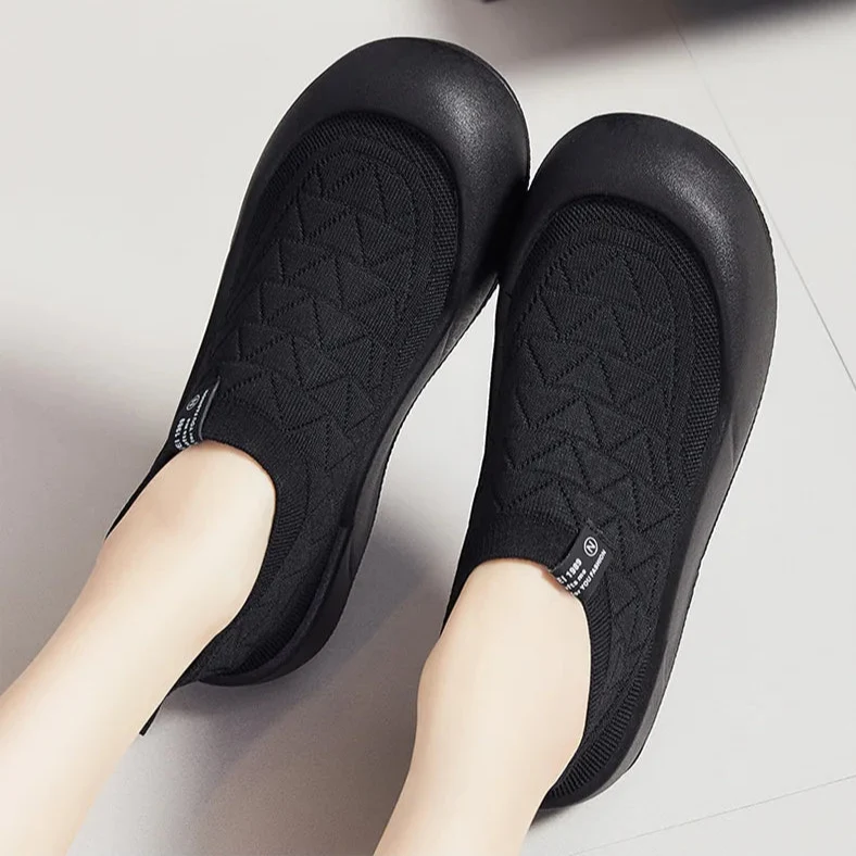 Slip-On en Maille Respirante à Large Semelle