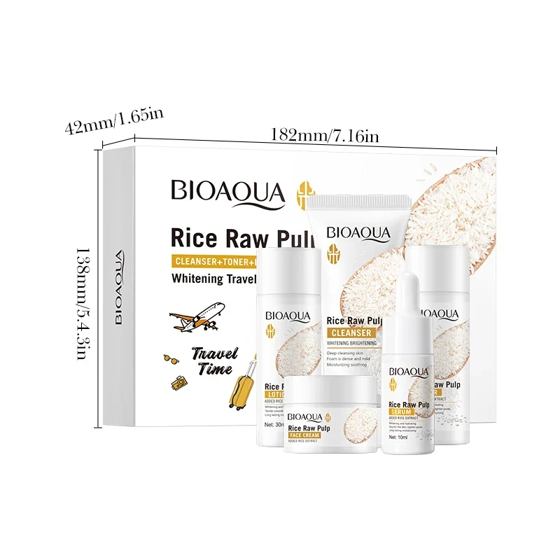 Kit Routine de Soin à l'Eau de Riz - 5PCS