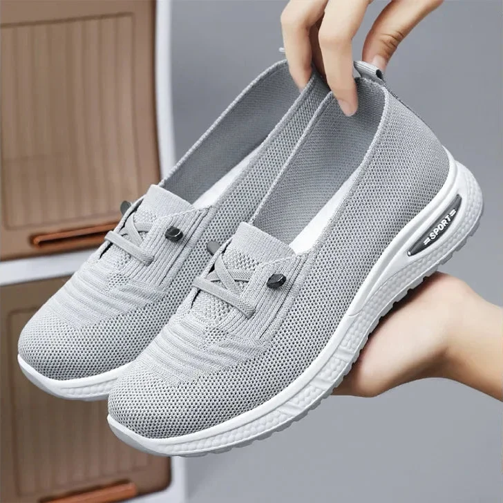 Ballerines en Maille à Faux Lacets Respirantes, Légères & Antidérapantes