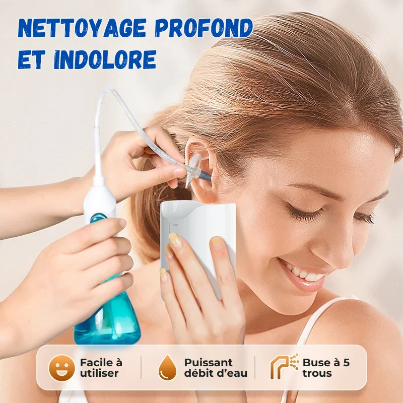 Kit Complet de Lavage Auriculaire – 10 Embouts