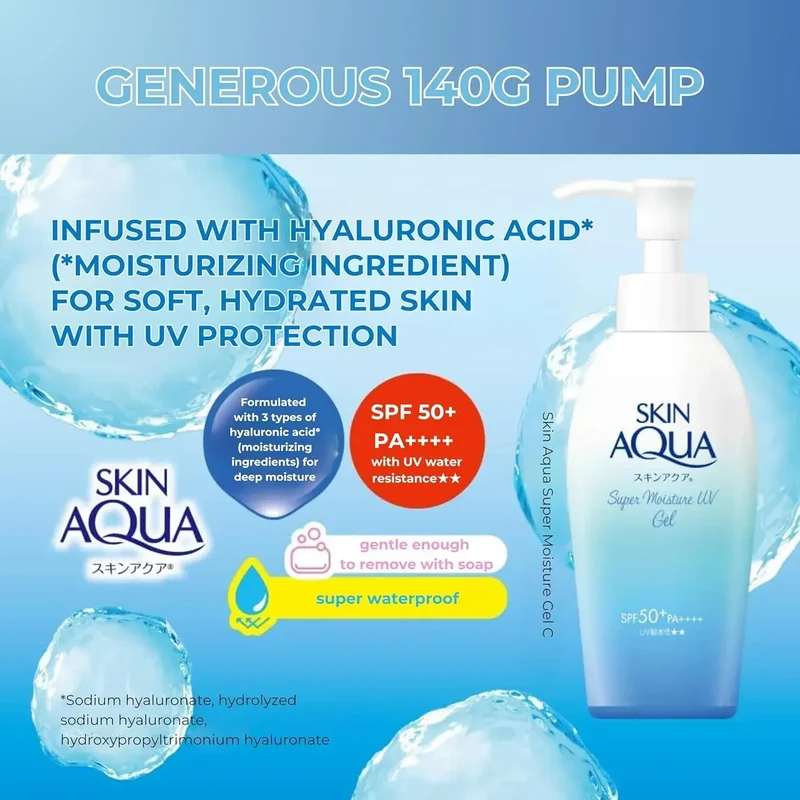 Skin Aqua Super Hydrating UV Gel SPF50+ Large Pump Unscented
