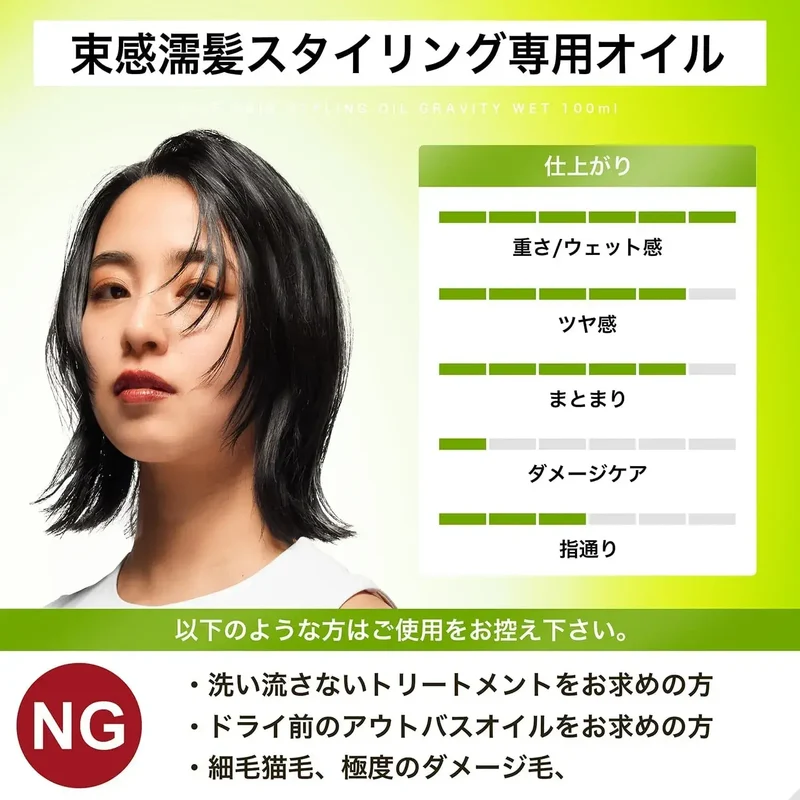Nile Styling Hair Oil Gravity Wet Scented Apple Fleur for Sleek Wet Look