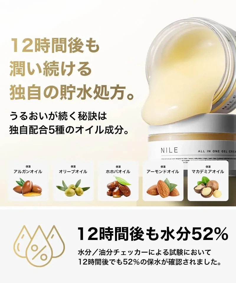 Nile All-in-One Gel Cream for Men & Women Hydrating Skincare 100ml
