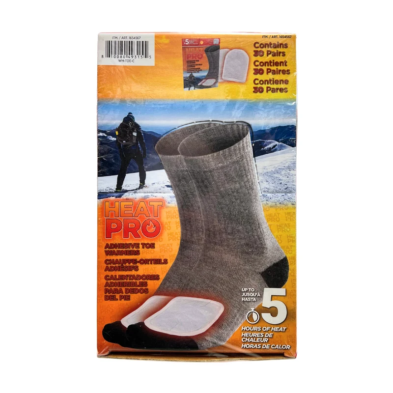 HEAT PRO - 30 Paires de Chauffe-Orteils Adhésifs