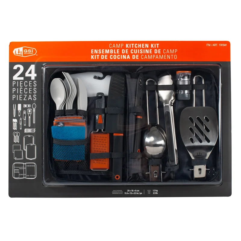 GSI OUTDOORS - Ensemble de Cuisine de Camp 24 Pièces