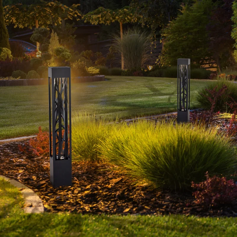 NATURALLY SOLAR - Ensemble de 4 Lampes de Parterre de Style Bollard