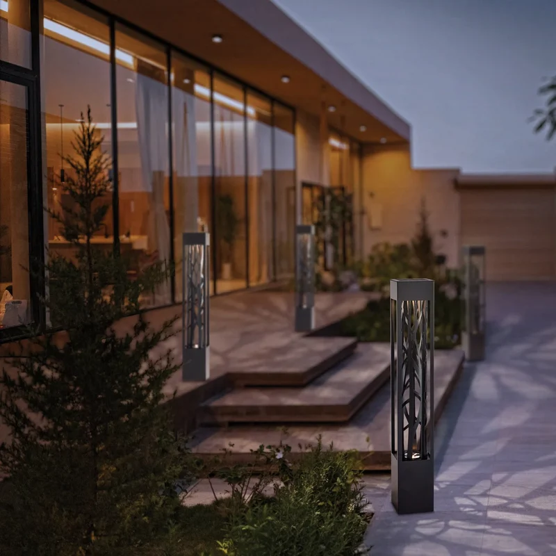 NATURALLY SOLAR - Ensemble de 4 Lampes de Parterre de Style Bollard