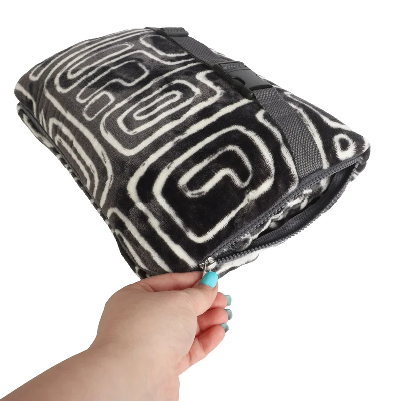 HOME RETREAT PAR NEMCOR - Couverture Oreiller de Voyage avec Masque pour les Yeux