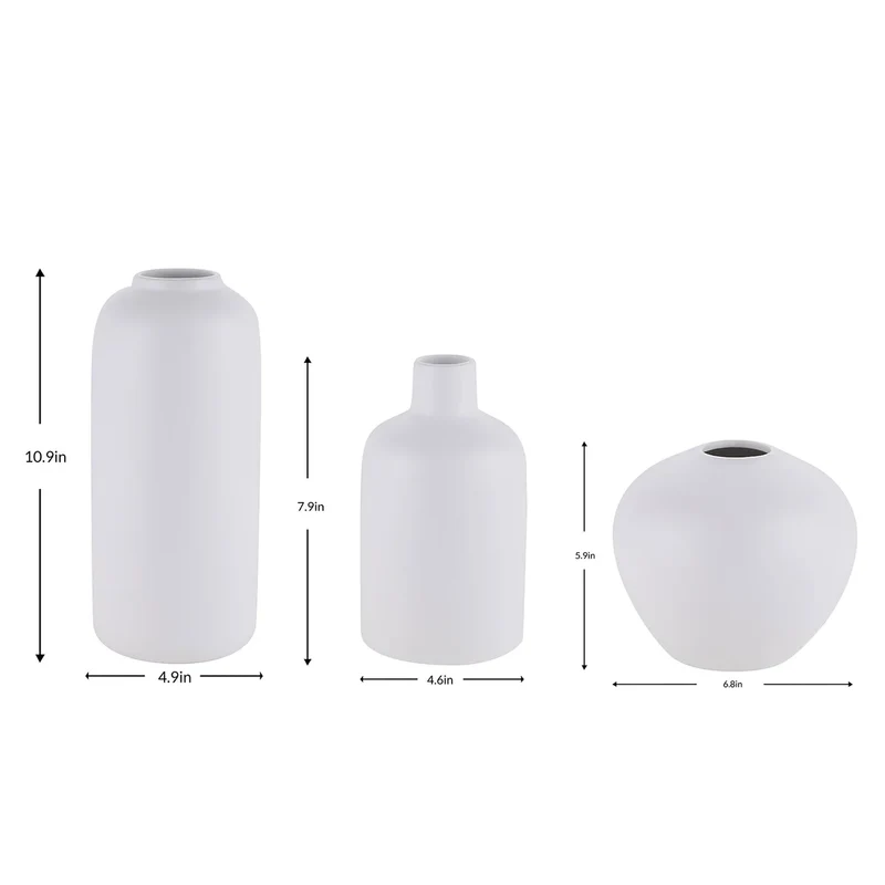 VCNY - Ensemble de 3 Vases en Grès